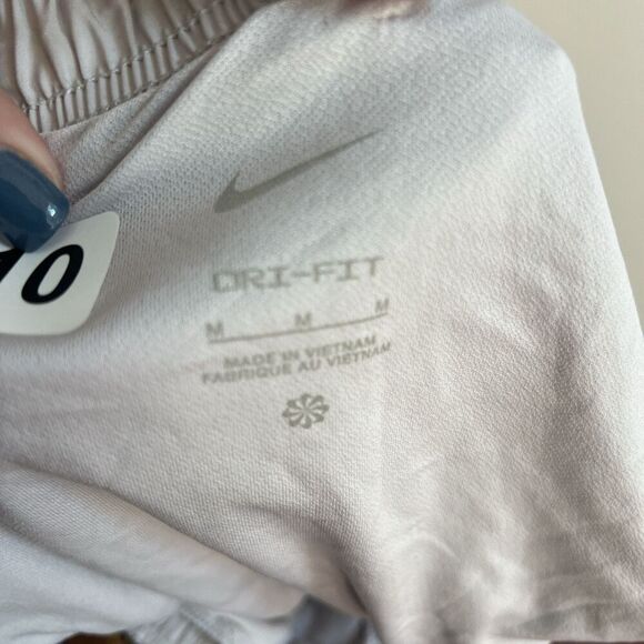 Women’s Nike Dri-Fit Tempo Lined Running Shorts Lavender Gray Trim Medium *flaw - Picture 10 of 11